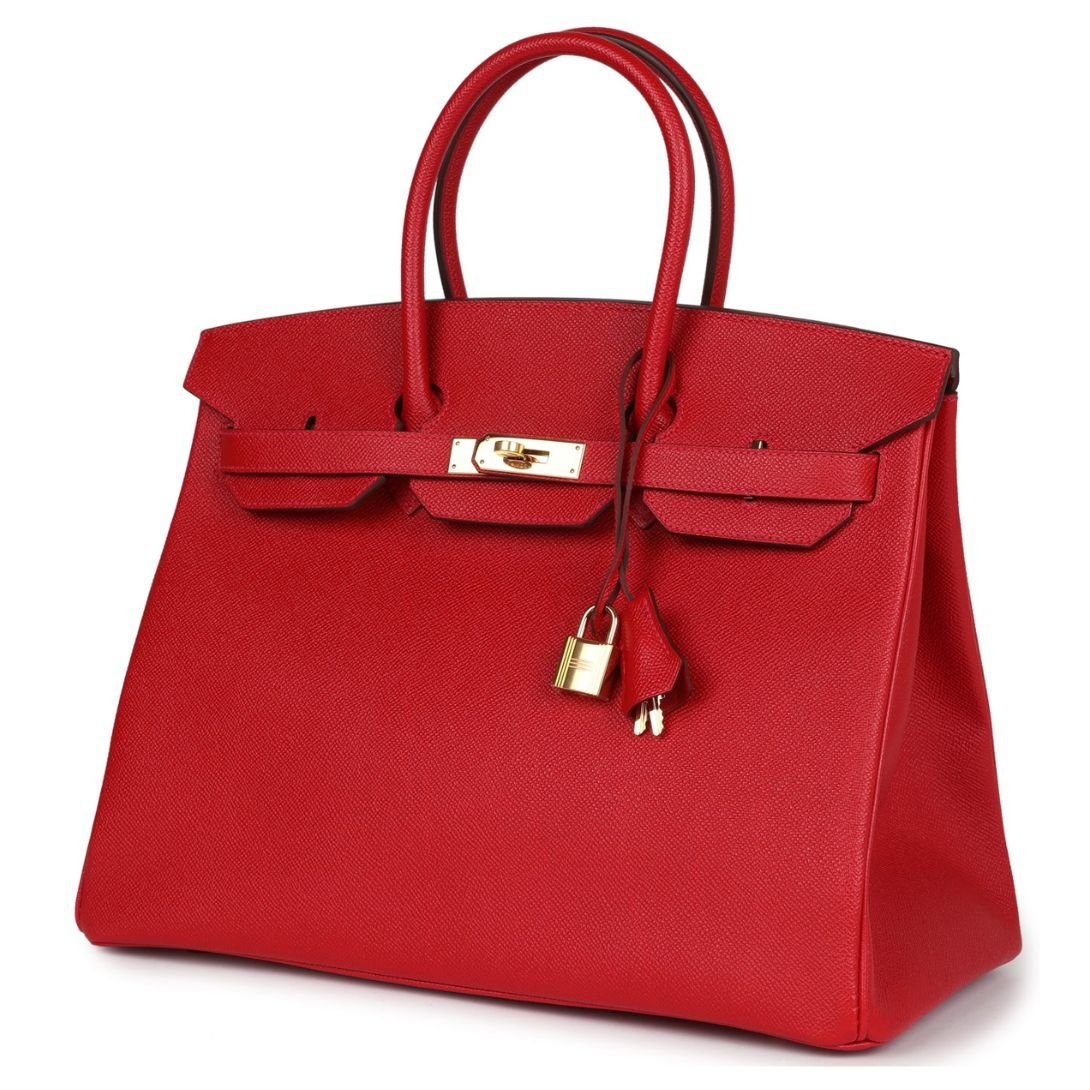 PRE-OWNED HERMÈS BIRKIN 35 ROUGE CASAQUE EPSOM GOLD HARDWARE - Image 3