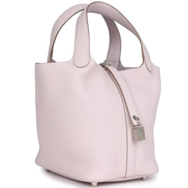 HERMÈS PICOTIN LOCK 18 MAUVE PALE CLEMENCE PALLADIUM HARDWARE - Image 3