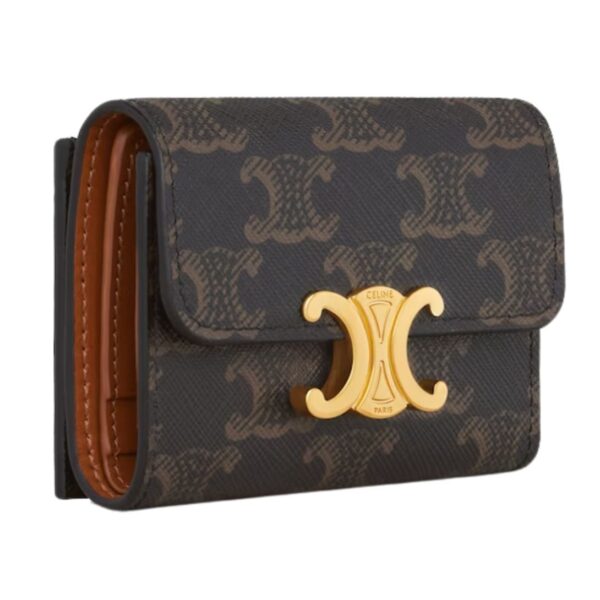 CELINE COMPACT WALLET WITH COIN TRIOMPHE IN CANVAS - Image 3