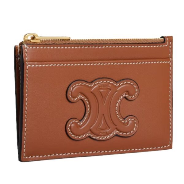 CELINE ZIPPED CARD HOLDER IN SMOOTH LAMBSKIN - Image 3