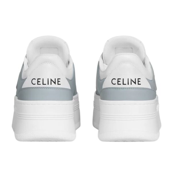 CELINE BLOCK SNEAKER WITH TRIOMPHE IN CALFSKIN ICE BLUE-OPTIC WHITE - Image 3