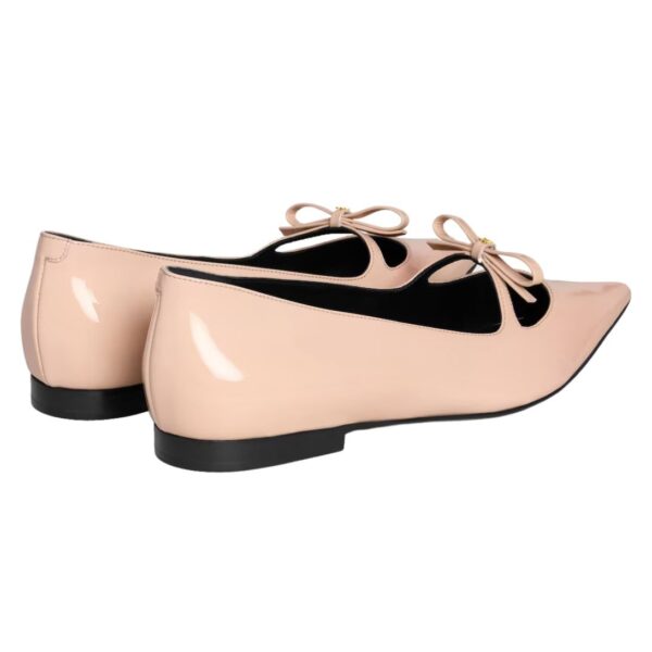 CELINE SUZY POINTY TOE BALLERINA IN PATENT CALFSKIN BLUSH - Image 4