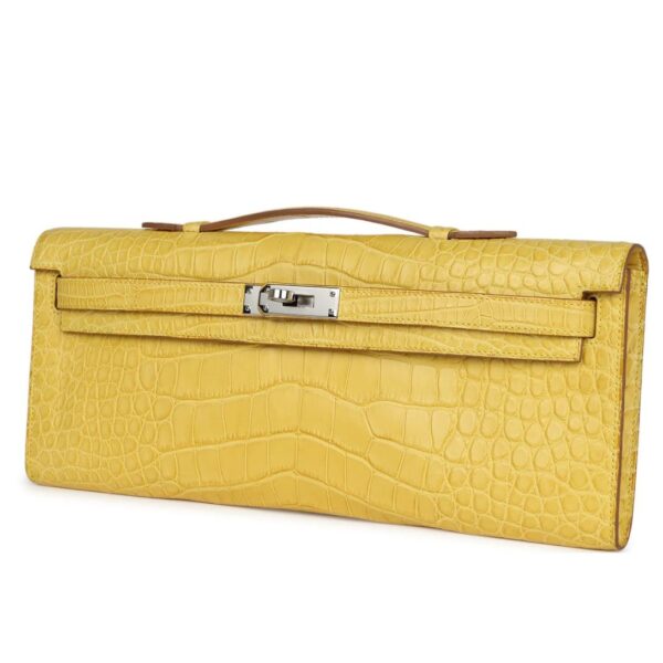 HERMÈS KELLY CUT MIMOSA MATTE ALLIGATOR PALLADIUM HARDWARE - Image 3