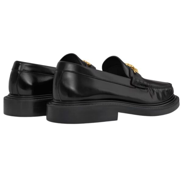 CELINE UNIVERSITÉ TRIOMPHE CHAIN LOAFFER IN POLISHED BULL BLACK - Image 4