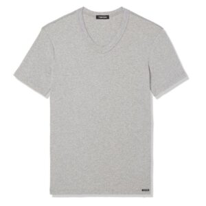 TOM FORD COTTON V NECK T SHIRT GREY