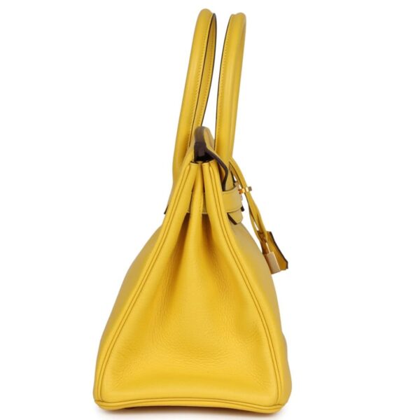 HERMÈS BIRKIN 30 JAUNE DE NAPLES TAURILLON NOVILLO ROSE GOLD HARDWARE - Image 3