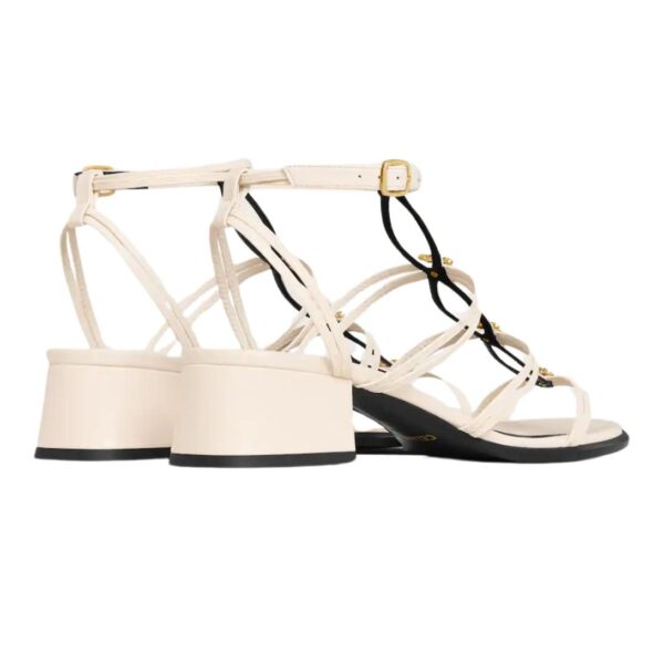 CELINE CLEMENCE MULTI TRIOMPHE SANDAL IN LAMBSKIN MILK - Image 4