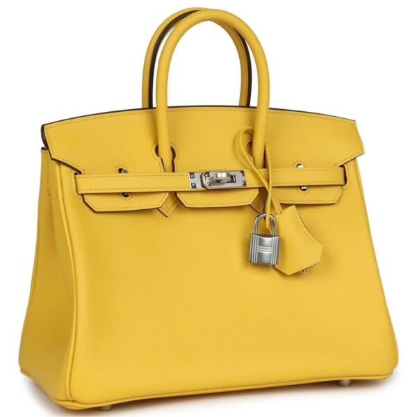 HERMÈS BIRKIN 25 JAUNE DE NAPLES SWIFT PALLADIUM HARDWARE (Copy) - Image 3