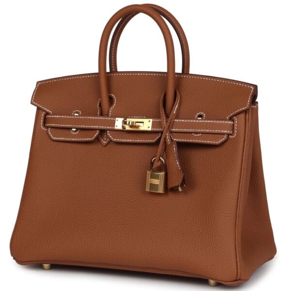 HERMÈS BIRKIN 25 GOLD TOGO GOLD HARDWARE - Image 3