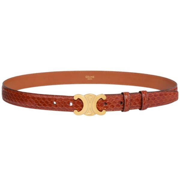 CELINE MEDIUM TRIOMPHE BELT IN PYTHON - Image 3