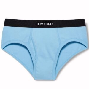TOM FORD COTTON BRIEFS AQUA