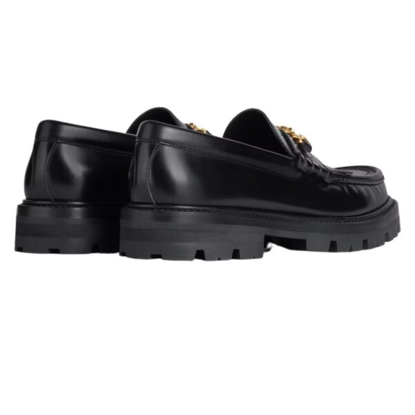 CELINE MARGARET LOAFER WITH TRIOMPHE CHAIN IN POLISHED BULL - Image 3