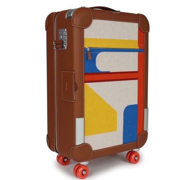 HERMÈS RMS CABINE 55 ROLLING SUITCASE MULTICOLOR CANVAS - Image 3