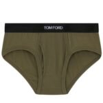TOM FORD COTTON BRIEFS GREEN