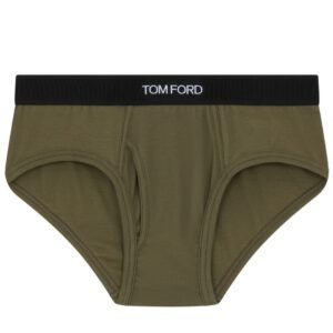 TOM FORD COTTON BRIEFS GREEN