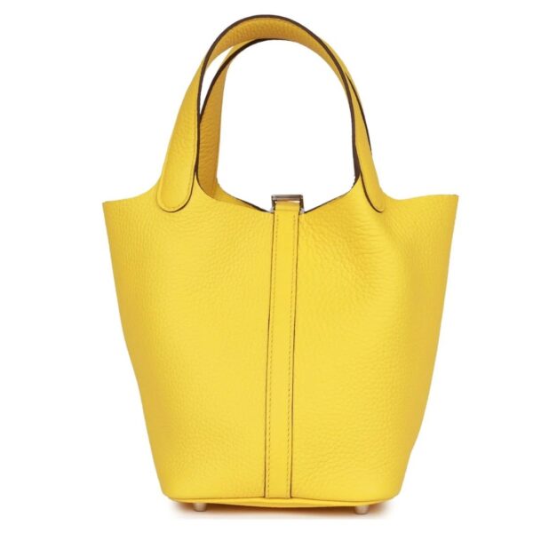 HERMÈS PICOTIN LOCK 18 JAUNE DE NAPLES CLEMENCE PALLADIUM HARDWARE - Image 3