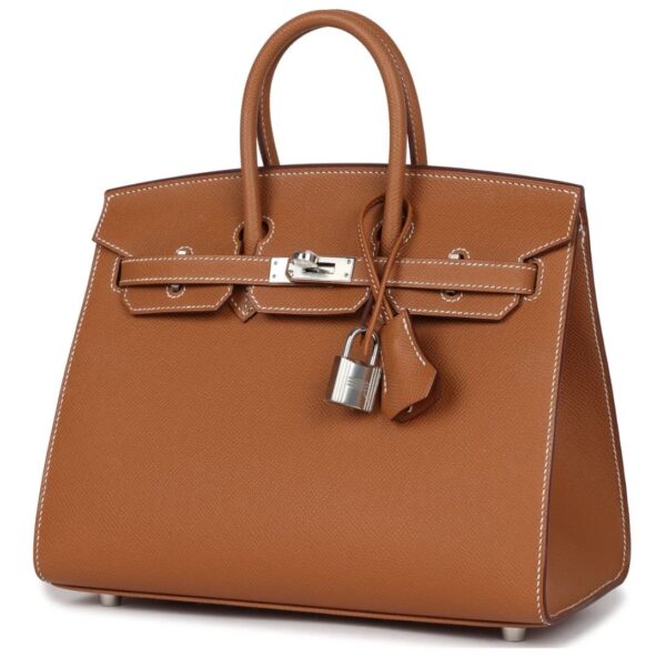 HERMÈS BIRKIN SELLIER 25 GOLD EPSOM PALLADIUM HARDWARE - Image 3