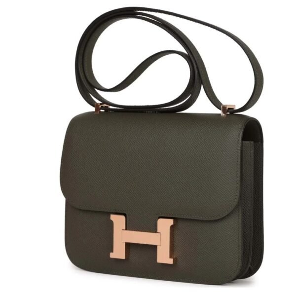 HERMÈS CONSTANCE 18 VERT DE GRIS EPSOM ROSE GOLD HARDWARE - Image 3