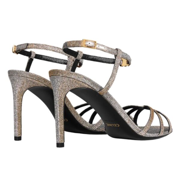 CELINE SOIR SANDAL IN IRIDESCENT FABRIC - Image 3