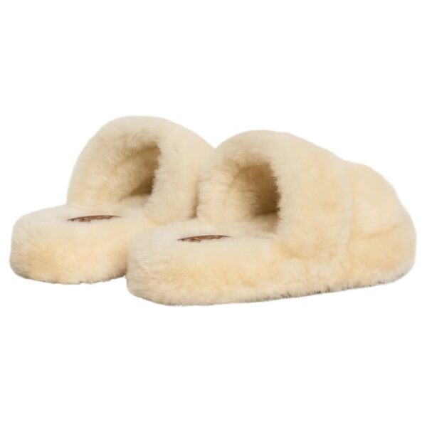 CELINE FUR SLIDES TRIOMPHE IN SHEARLING BEIGE-BROWN - Image 3
