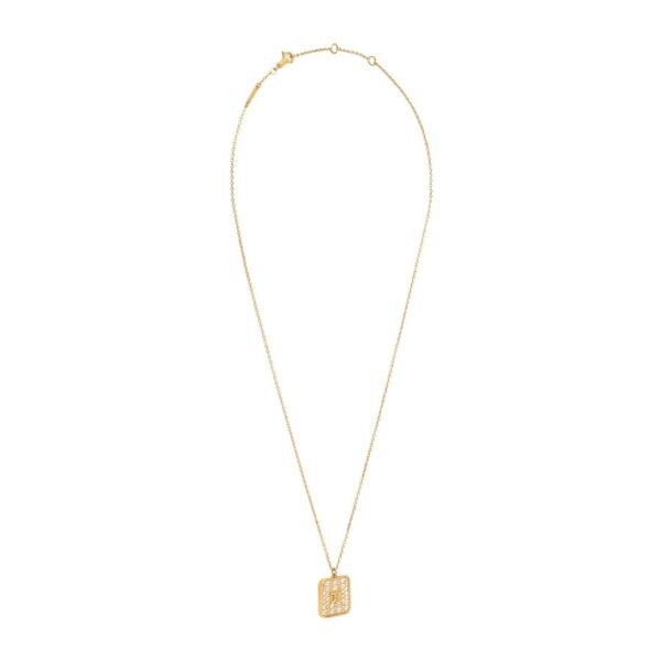 CELINE TRIOMPHE NIGHTFALL NECKLACE IN STRASS AND BRASS WITH GOLD FINISH - Image 3
