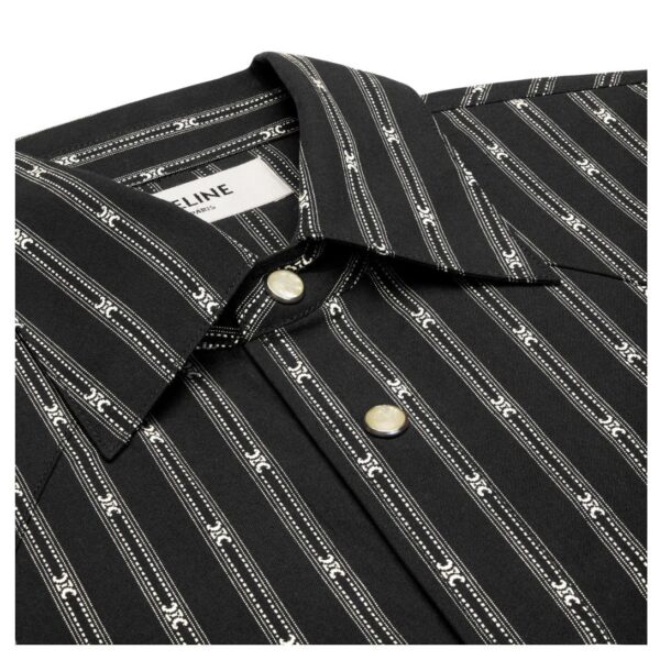 CELINE WESTERN SHIRT IN TRIOMPHE STRIPED COTTON - Image 3
