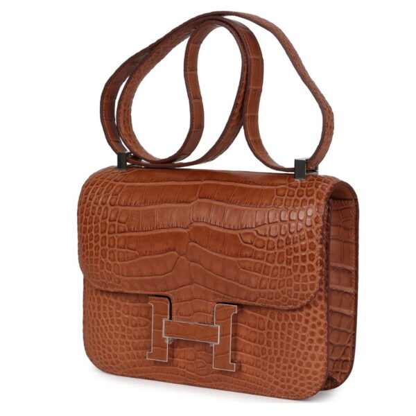 HERMÈS CONSTANCE 1-24 GOLD MATTE ALLIGATOR MARQUETTE PALLADIUM HARDWARE - Image 3
