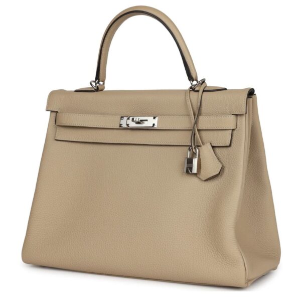 HERMÈS KELLY RETOURNE 35 TRENCH TOGO PALLADIUM HARDWARE - Image 3