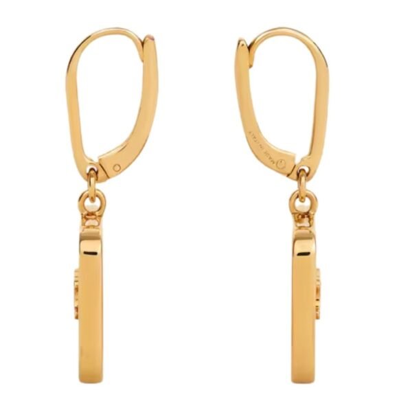 CELINE TRIOMPHE NIGHTFALL EARRINGS IN STRASS AND BRASS WITH GOLD FINISH - Image 3