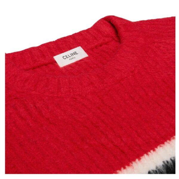 CELINE OVERSIZED CREW NECK SWEATER IN BRUSHED STRIPED COTTON - Image 3