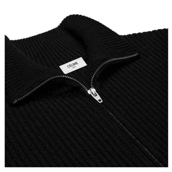 CELINE TRIOMPHE TRUCKER SWEATER IN RIBBED WOOL - Image 3