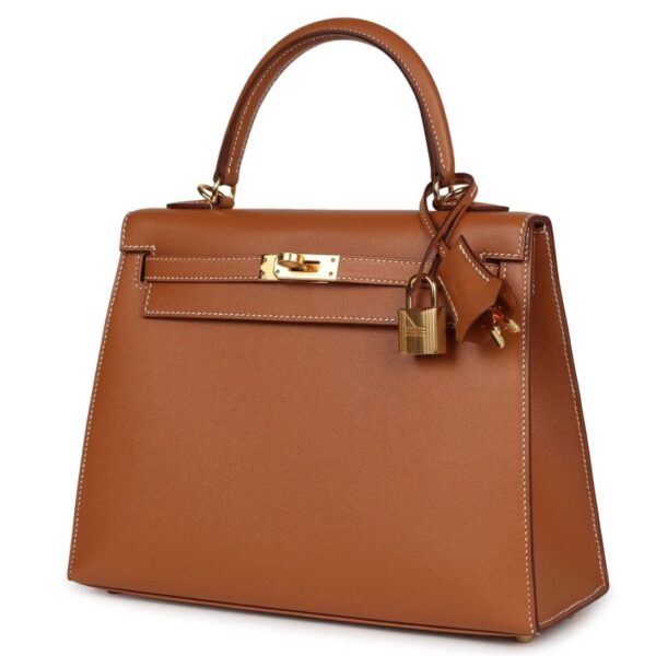 HERMÈS KELLY SELLIER 25 GOLD MADAME GOLD HARDWARE - Image 3