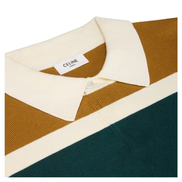 CELINE BLASON RUGBY POLO SHIRT IN STRIPED COTTON - Image 3
