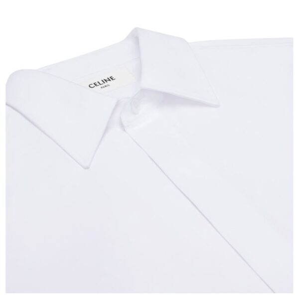 CELINE LOOSE SHIRT IN COTTON POPLIN WHITE - Image 3