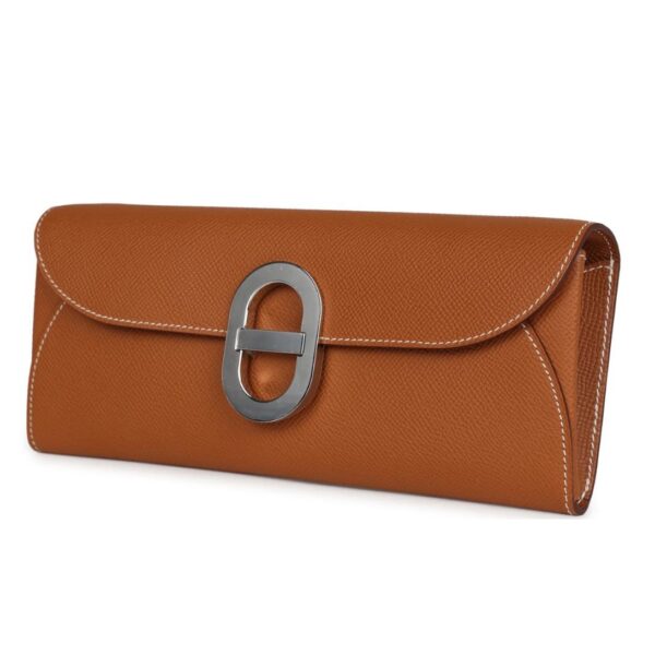 HERMÈS CHAINE D' ANCRE WALLET TO GO GOLD EPSOM PALLADIUM HARDWARE - Image 3