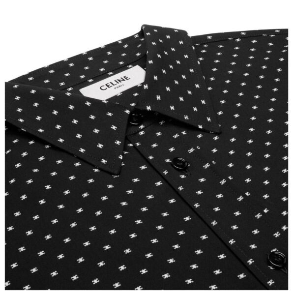 CELINE LOOSE SHIRT IN PRINTED VISCOSE NOIR - Image 3