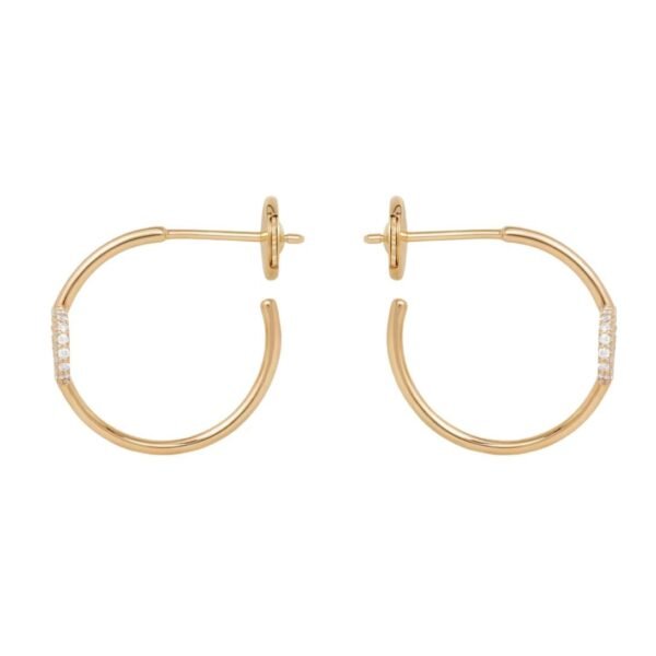 CELINE MAILLON TRIOMPHE HOOPS IN YELLOW GOLD AND DIAMONDS - Image 3