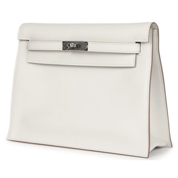 HERMÈS KELLY DANSE GRIS PALE SWIFT PALLADIUM HARDWARE - Image 3