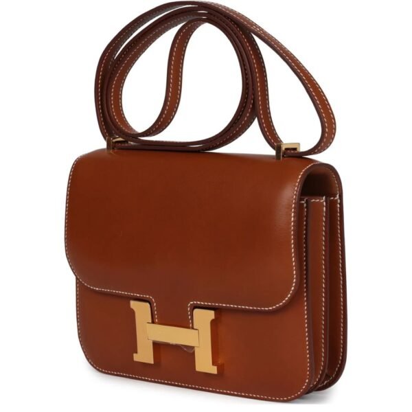 HERMÈS KELLY SELLIER 25 FAUVE BARENIA PALLADIUM HARDWARE - Image 5
