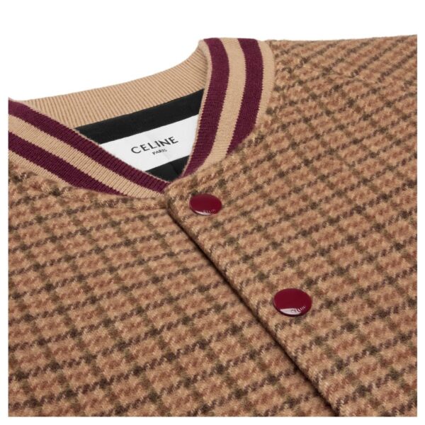 CELINE TRIOMPHE TEDDY JACKET IN HOUNDSTOOTH WOOL - Image 3