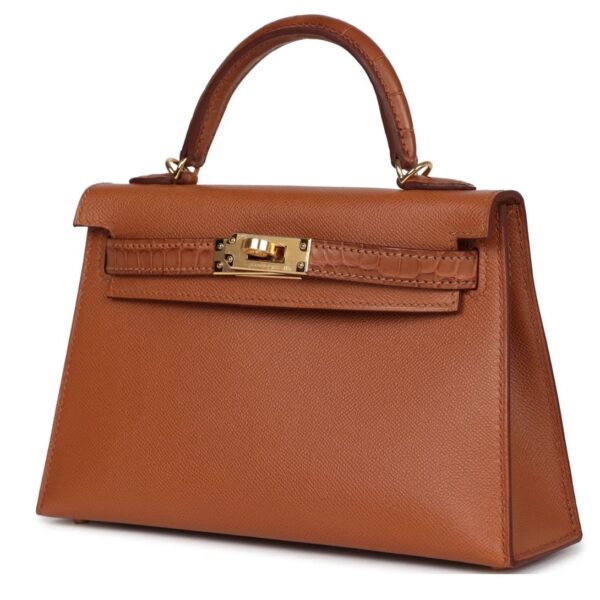 HERMÈS KELLY SELLIER 20 GOLD MADAME AND MATTE ALLIGATOR TOUCH GOLD HARDWARE - Image 3