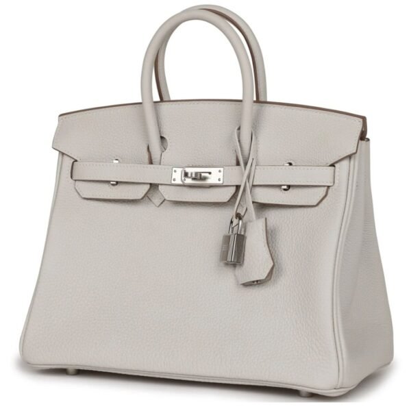 HERMÈS BIRKIN 25 GRIS PALE TOGO PALLADIUM HARDWARE - Image 3
