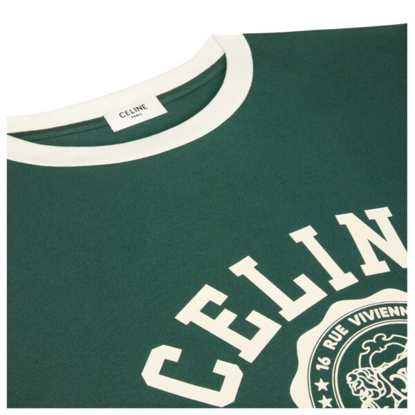 CELINE BLASON REGULAR T SHIRT IN COTTON JERSEY - Image 3