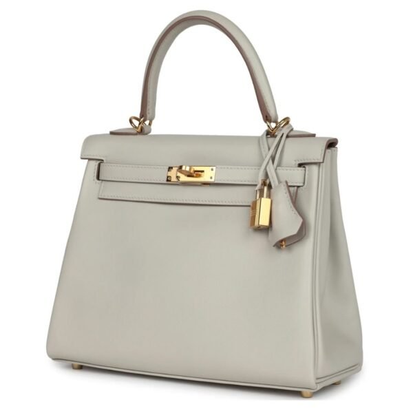 HERMÈS KELLY RETOURNE 25 GRIS PERLE SWIFT GOLD HARDWARE - Image 3