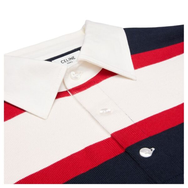 CELINE BLASON RUGBY POLO SHIRT IN STRIPED JERSEY - Image 3