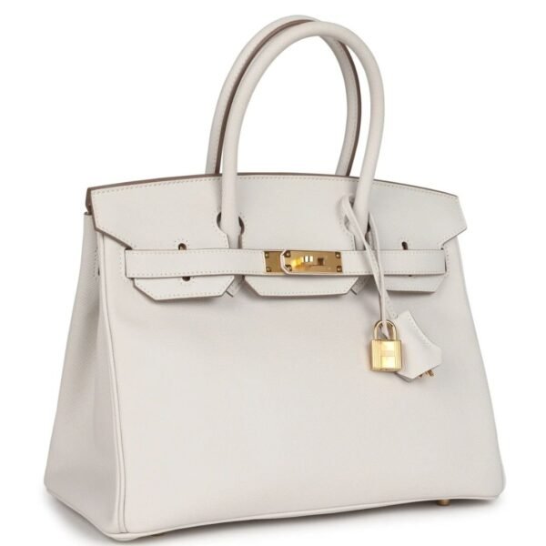 HERMÈS BIRKIN 30 GRIS PALE EPSOM GOLD HARDWARE - Image 3