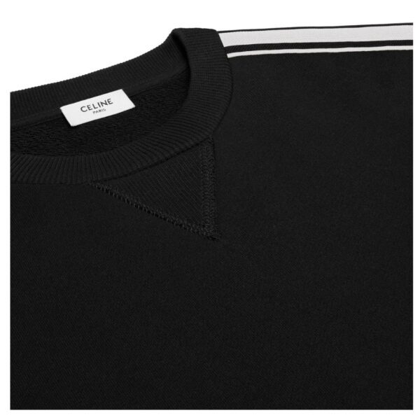CELINE LOOSE SWEATSHIRT IN COTTON FLEECE BLACK - Image 4