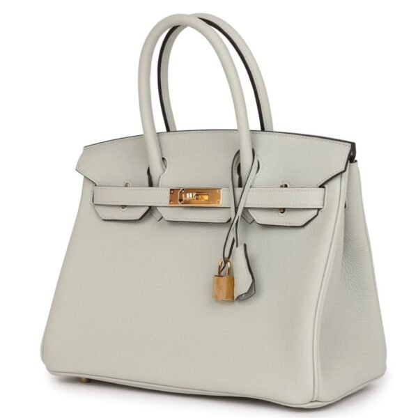 HERMÈS BIRKIN 30 GRIS NEVE TOGO GOLD HARDWARE - Image 3