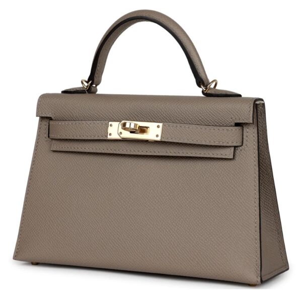 HERMÈS SPECIAL ORDER HSS KELLY SELLIER 20 GRIS ASPHALTE VERSO EPSOM PERMABRASS HARDWARE - Image 3