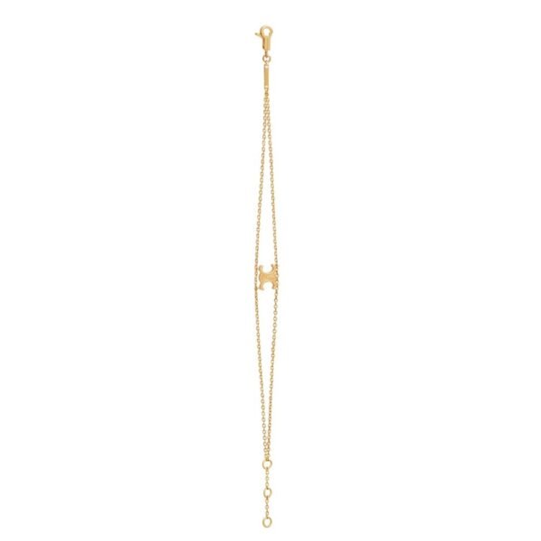 CELINE TRIOMPHE SUSPENDED BRACELET IN BRASS WITH GOLD FINISH - Image 3